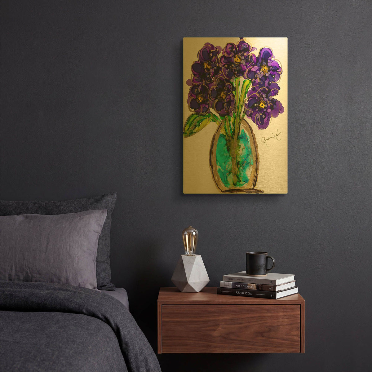 'Beautiful Teamwork Skol Vikings' By Lovitude Gold Metal Wall Art
