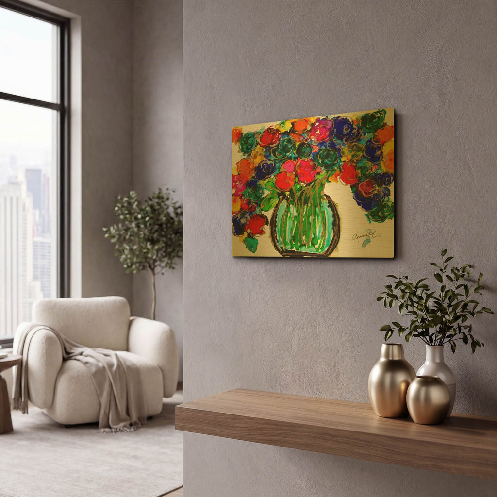 'Bubbles Of Blessings' By Lovitude Gold Metal Wall Art