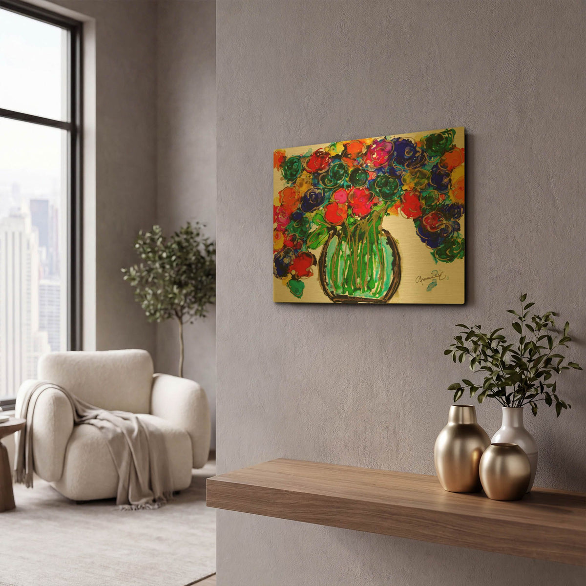'Bubbles Of Blessings' By Lovitude Gold Metal Wall Art