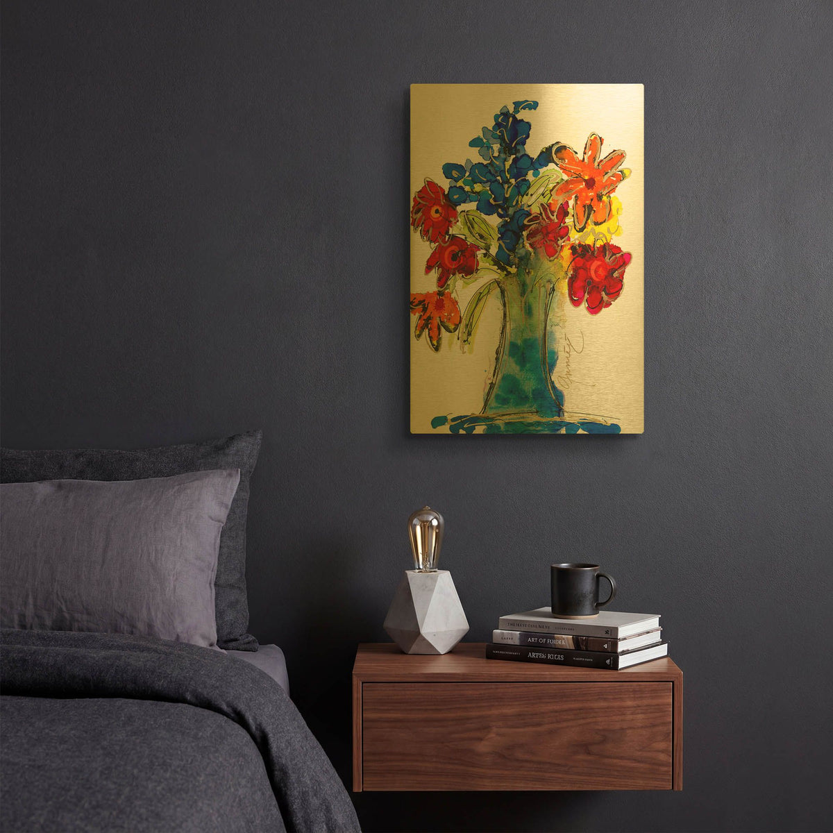 'Garden Of Love' By Lovitude Gold Metal Wall Art