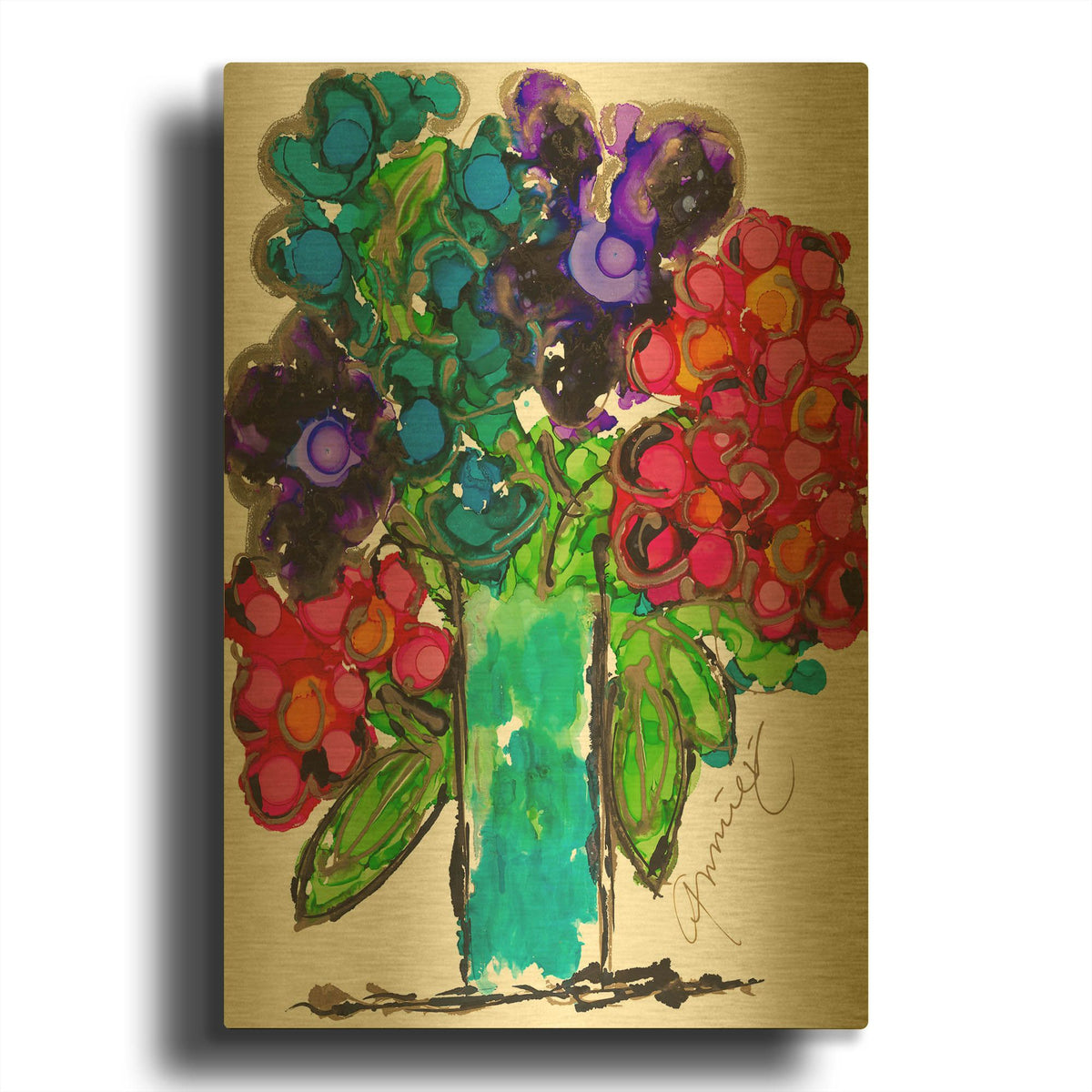 'Joy For All' By Lovitude Gold Metal Wall Art