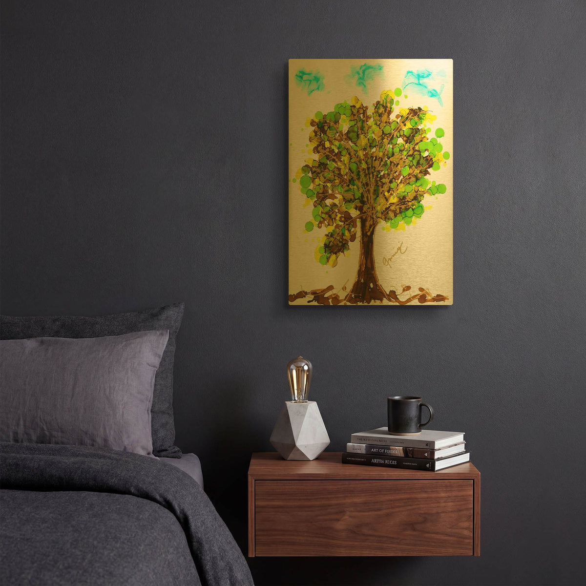 'New Life' By Lovitude Gold Metal Wall Art