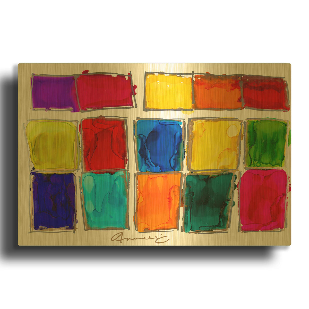 'Opposites Attract' By Lovitude Gold Metal Wall Art