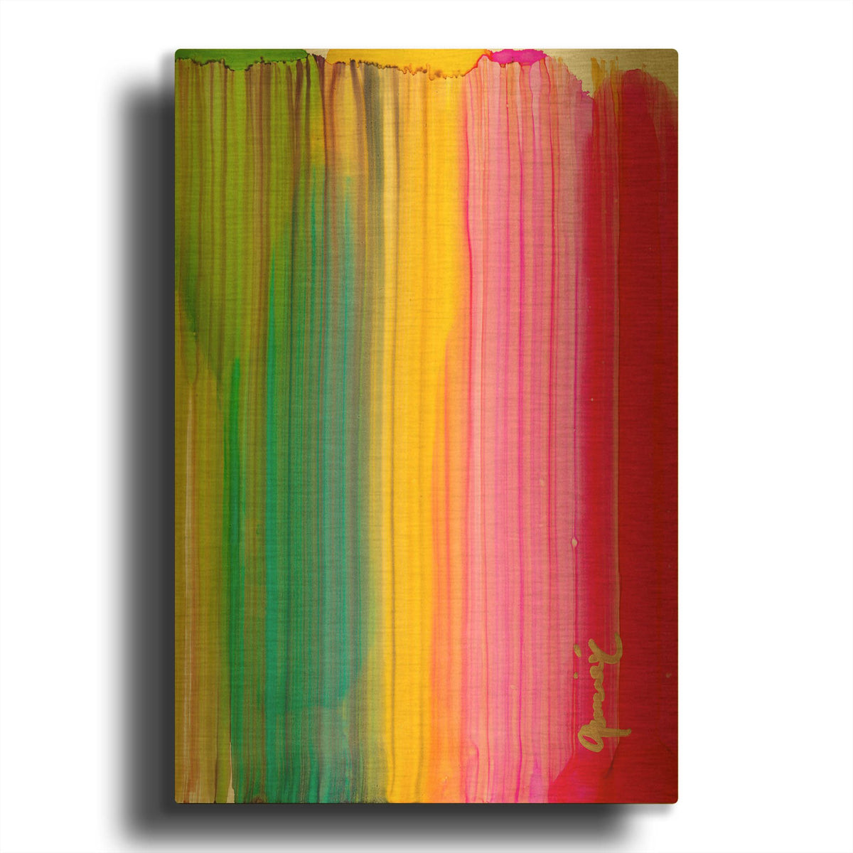 'Pouring Love' By Lovitude Gold Metal Wall Art