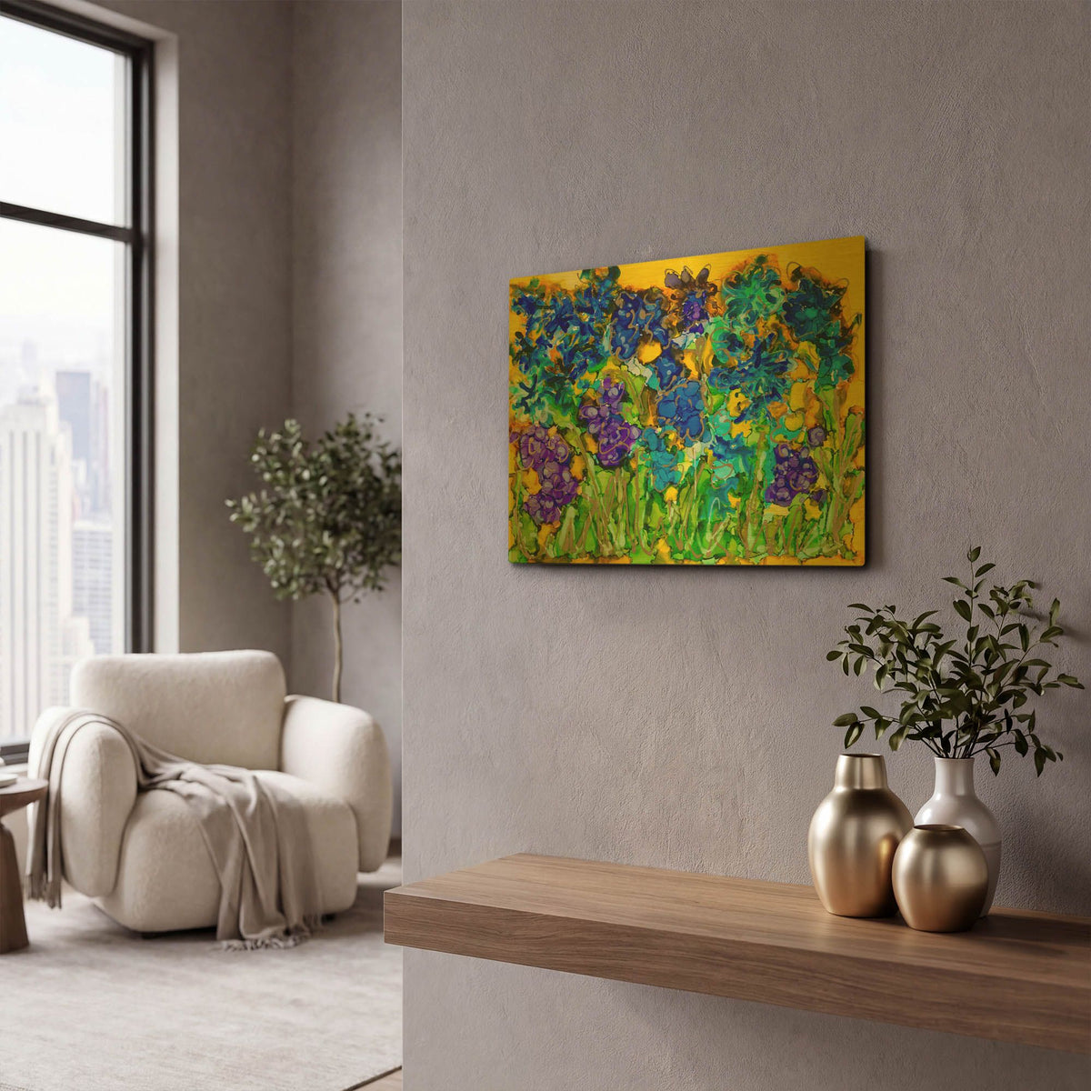 'Sunshine Gang' By Lovitude Gold Metal Wall Art