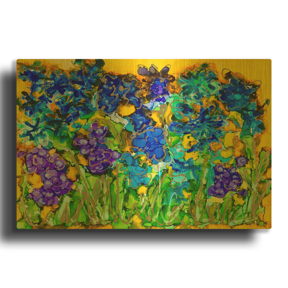 'Sunshine Gang' By Lovitude Gold Metal Wall Art