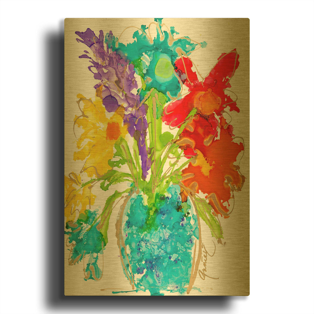 'The Greatest Gift' By Lovitude Gold Metal Wall Art