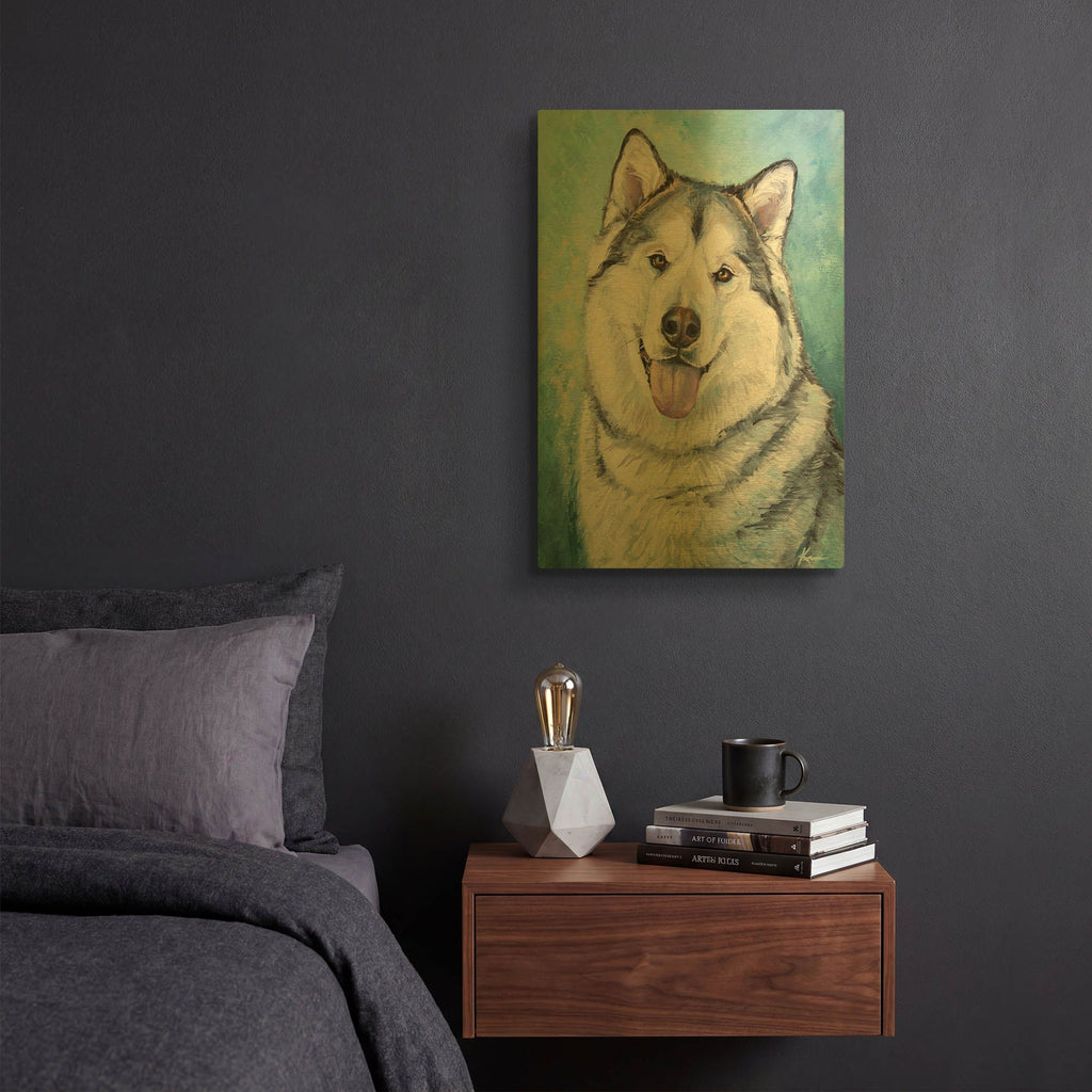 'Dogs Alaskan Malamute' By Lindsay Kivi Gold Metal Wall Art