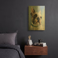'Dogs Pied French Bulldog' By Lindsay Kivi Gold Metal Wall Art