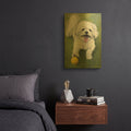 'Dogs Shichon' By Lindsay Kivi Gold Metal Wall Art