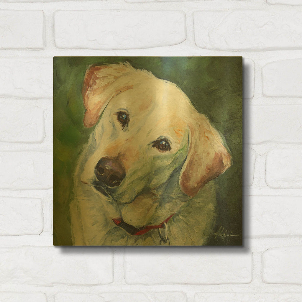 'Dogs Yellow Lab' By Lindsay Kivi Gold Metal Wall Art