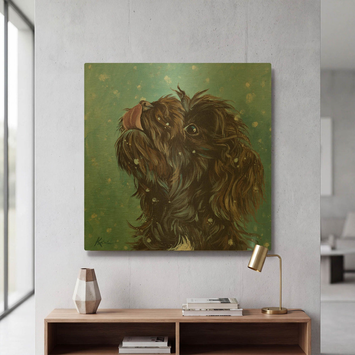 'Let It Snow Havanese' By Lindsay Kivi Gold Metal Wall Art