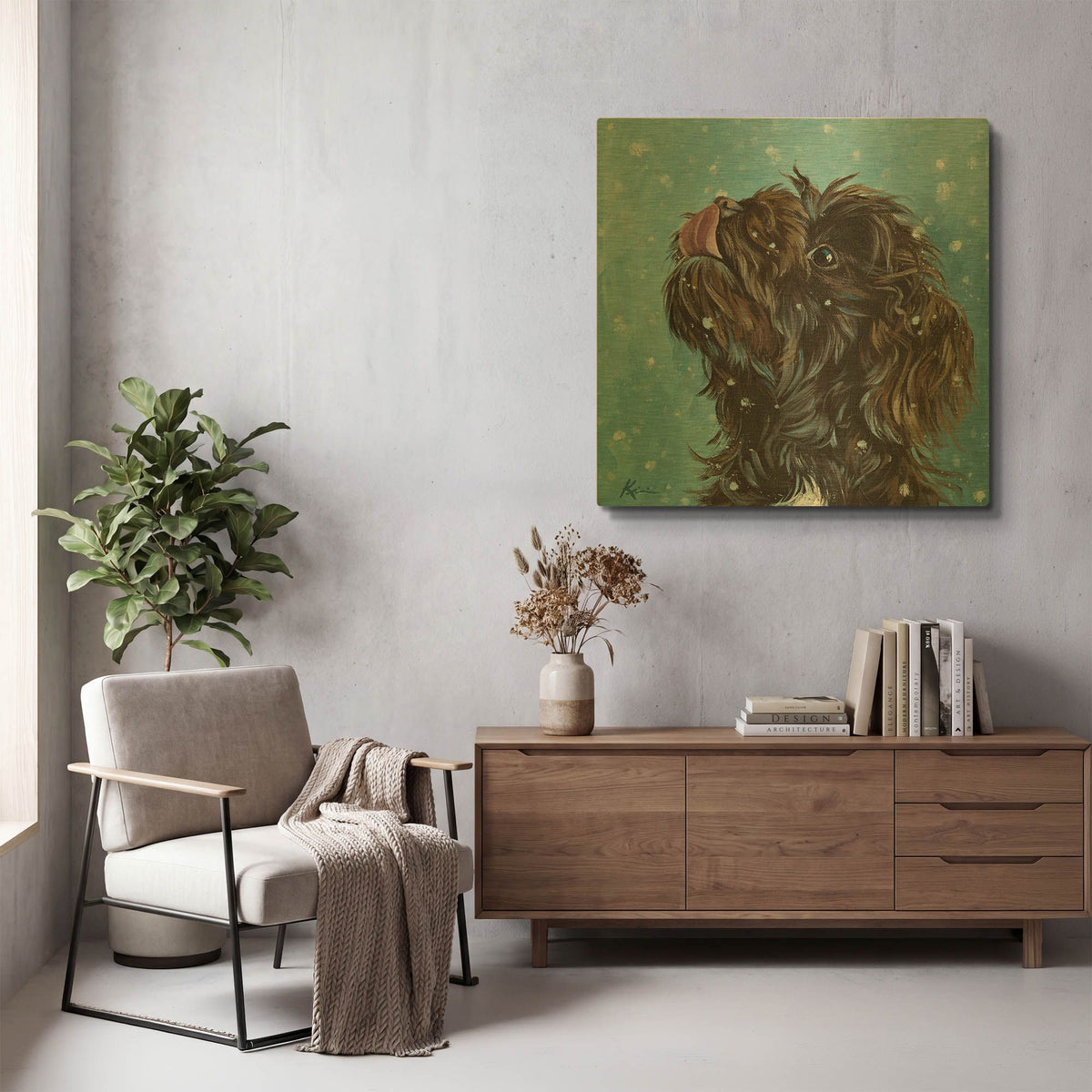 'Let It Snow Havanese' By Lindsay Kivi Gold Metal Wall Art