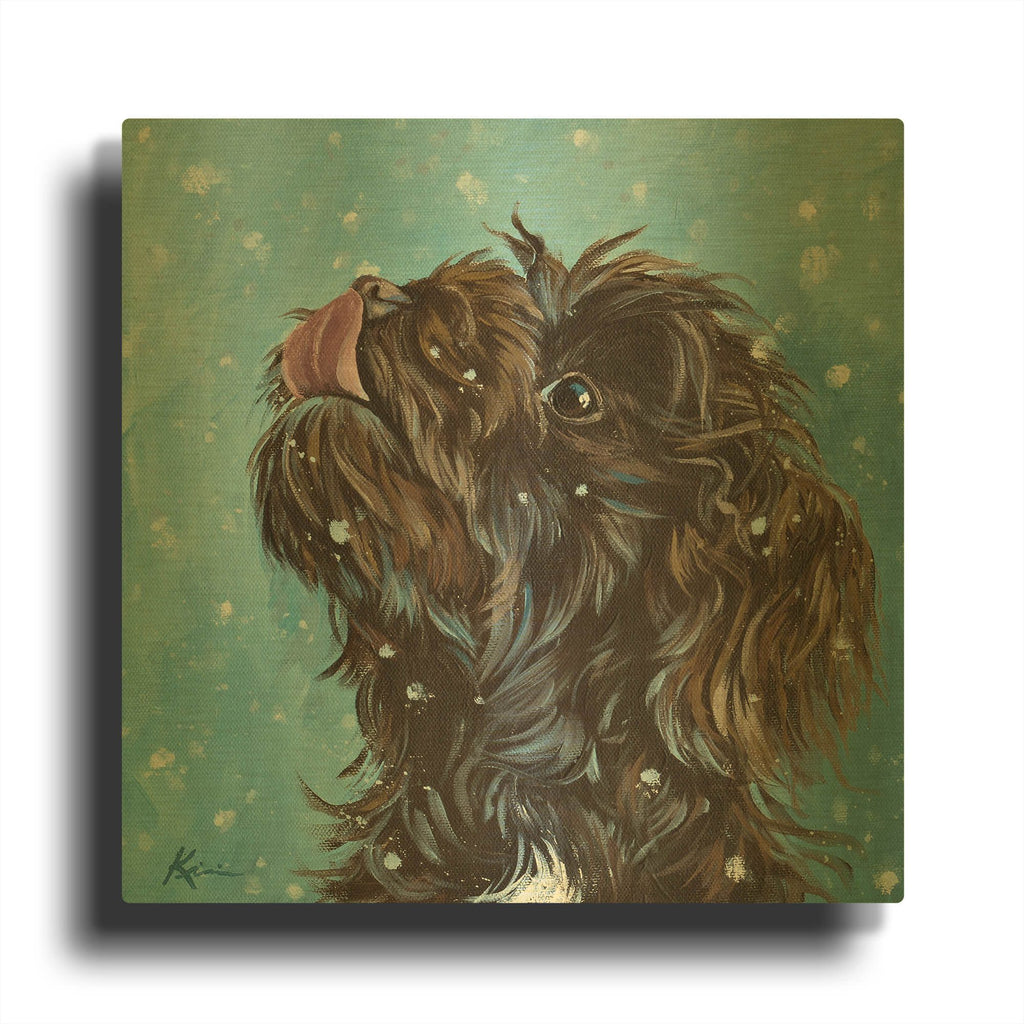 'Let It Snow Havanese' By Lindsay Kivi Gold Metal Wall Art