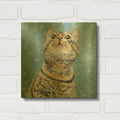 'Let It Snow Tabby' By Lindsay Kivi Gold Metal Wall Art