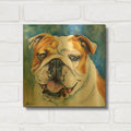 'Live Color Fully English Bulldog' By Lindsay Kivi Gold Metal Wall Art