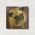'Live Color Fully Pug' By Lindsay Kivi Gold Metal Wall Art