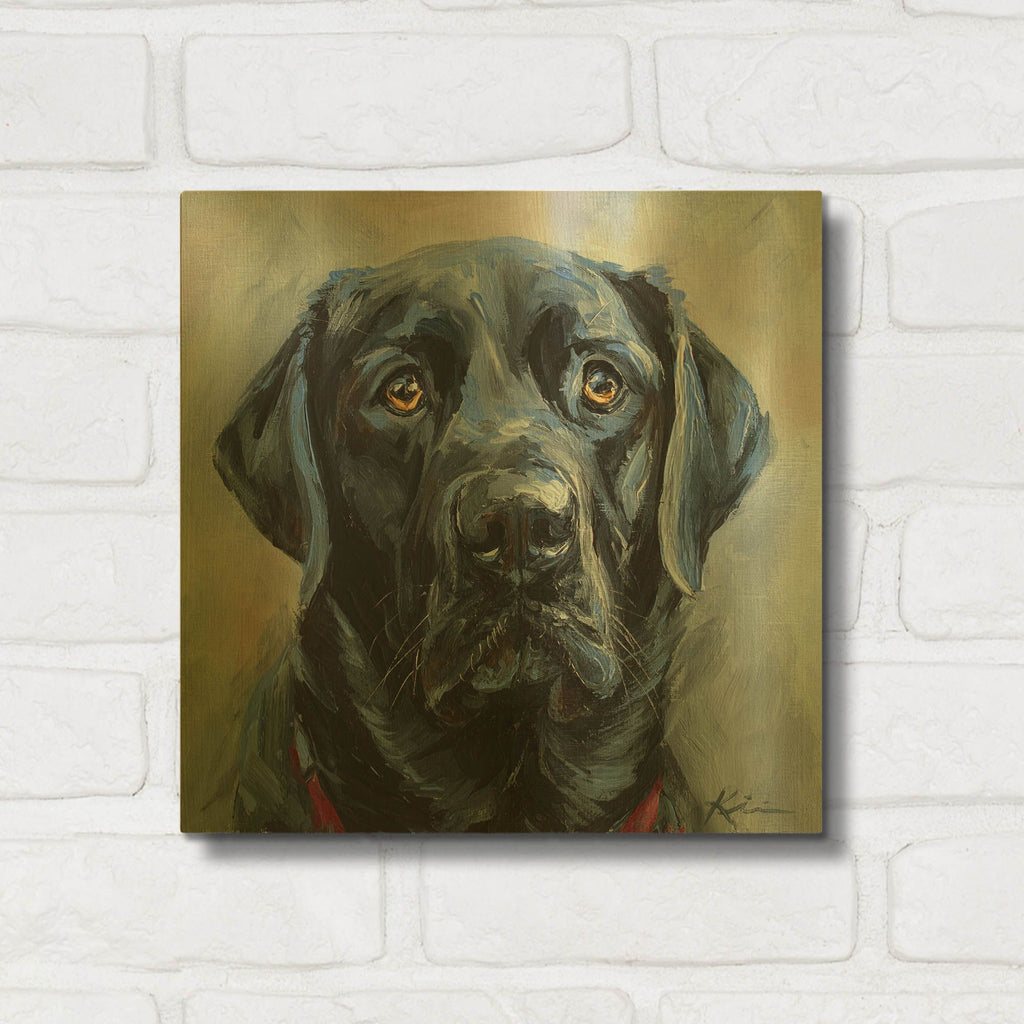 'Must Love Dogs Black Lab' By Lindsay Kivi Gold Metal Wall Art