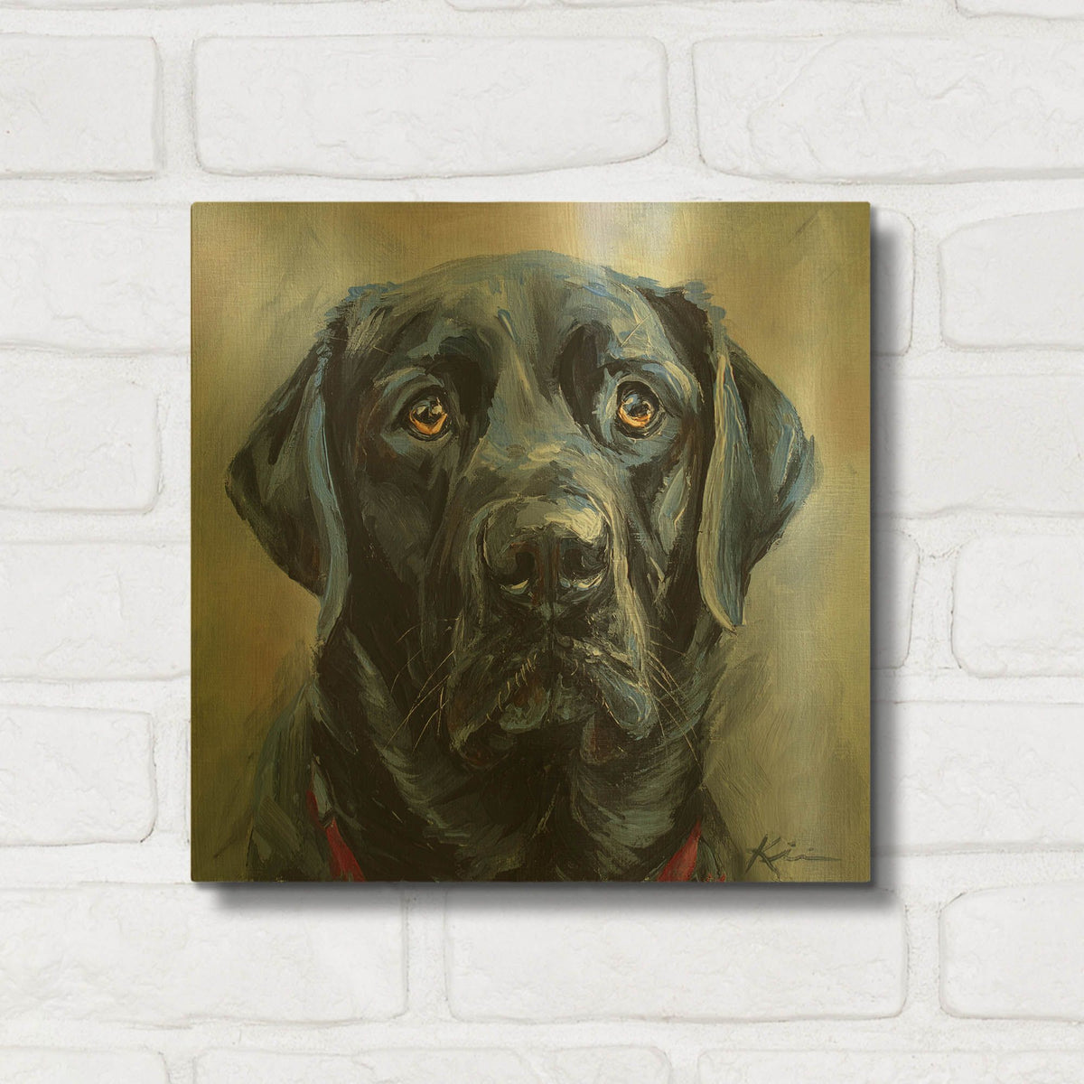 'Must Love Dogs Black Lab' By Lindsay Kivi Gold Metal Wall Art