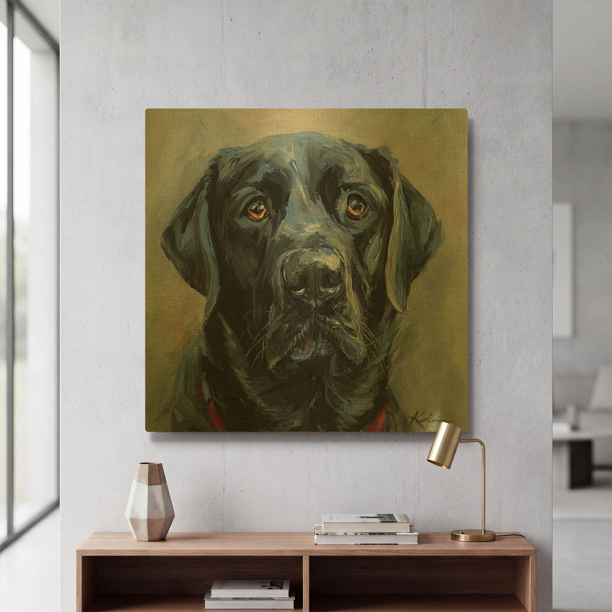 'Must Love Dogs Black Lab' By Lindsay Kivi Gold Metal Wall Art