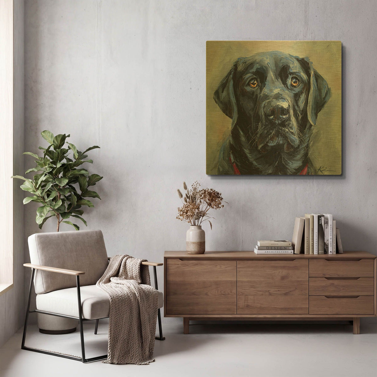 'Must Love Dogs Black Lab' By Lindsay Kivi Gold Metal Wall Art