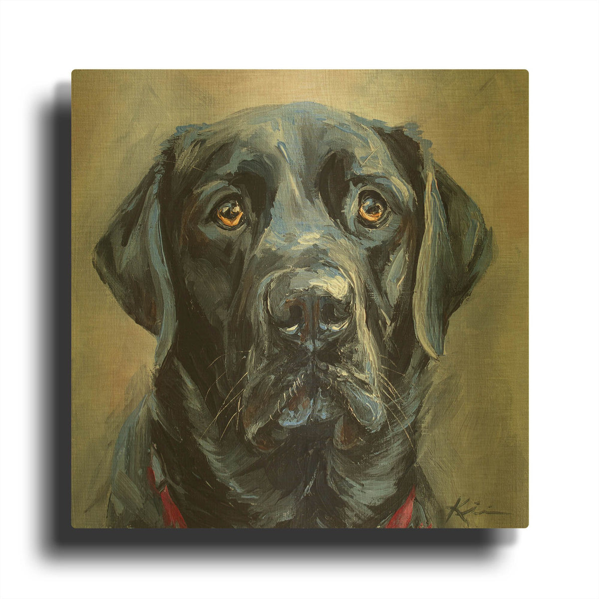 'Must Love Dogs Black Lab' By Lindsay Kivi Gold Metal Wall Art