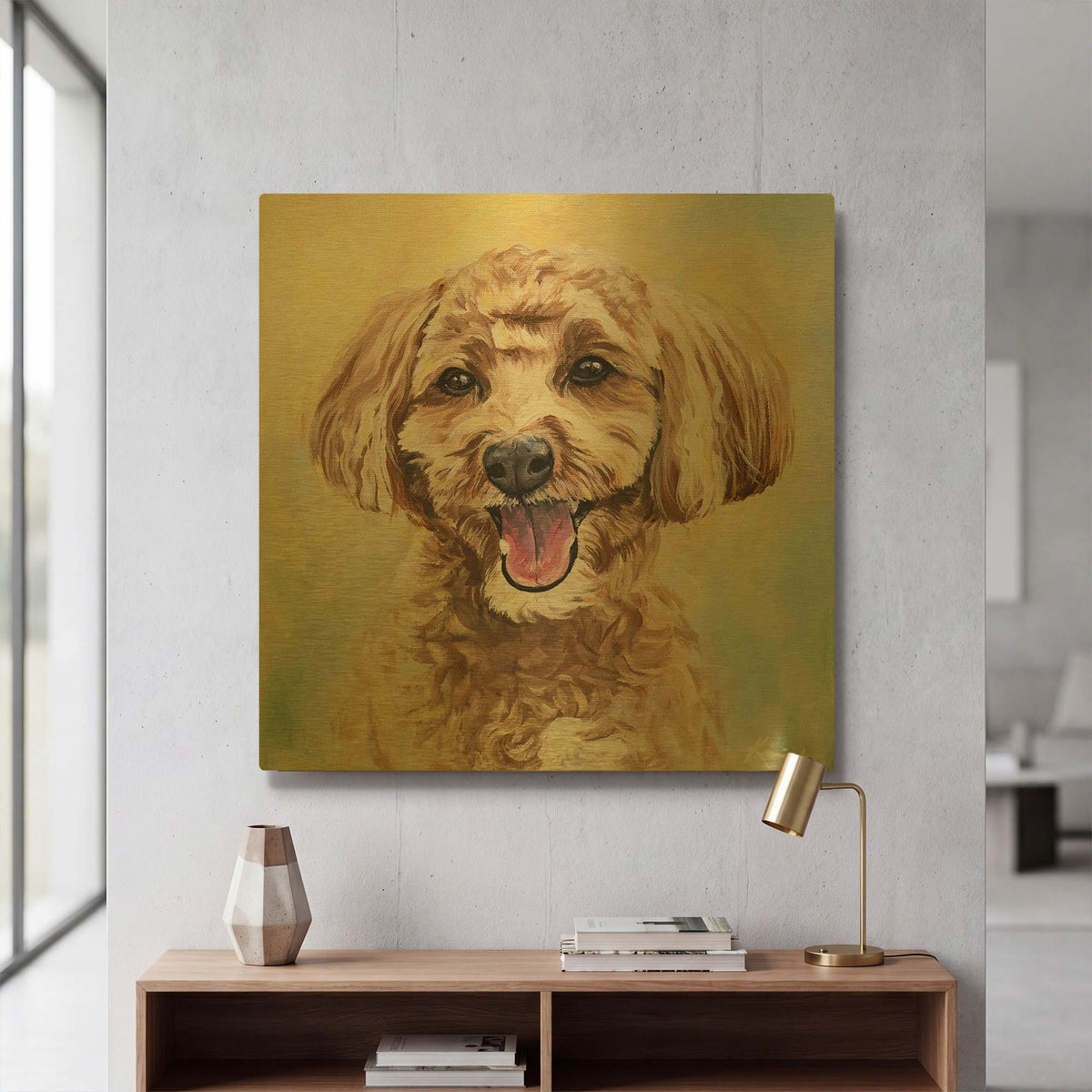 'Must Love Dogs Cavapoo' By Lindsay Kivi Gold Metal Wall Art