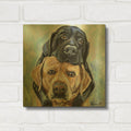 'Must Love Dogs Labs' By Lindsay Kivi Gold Metal Wall Art