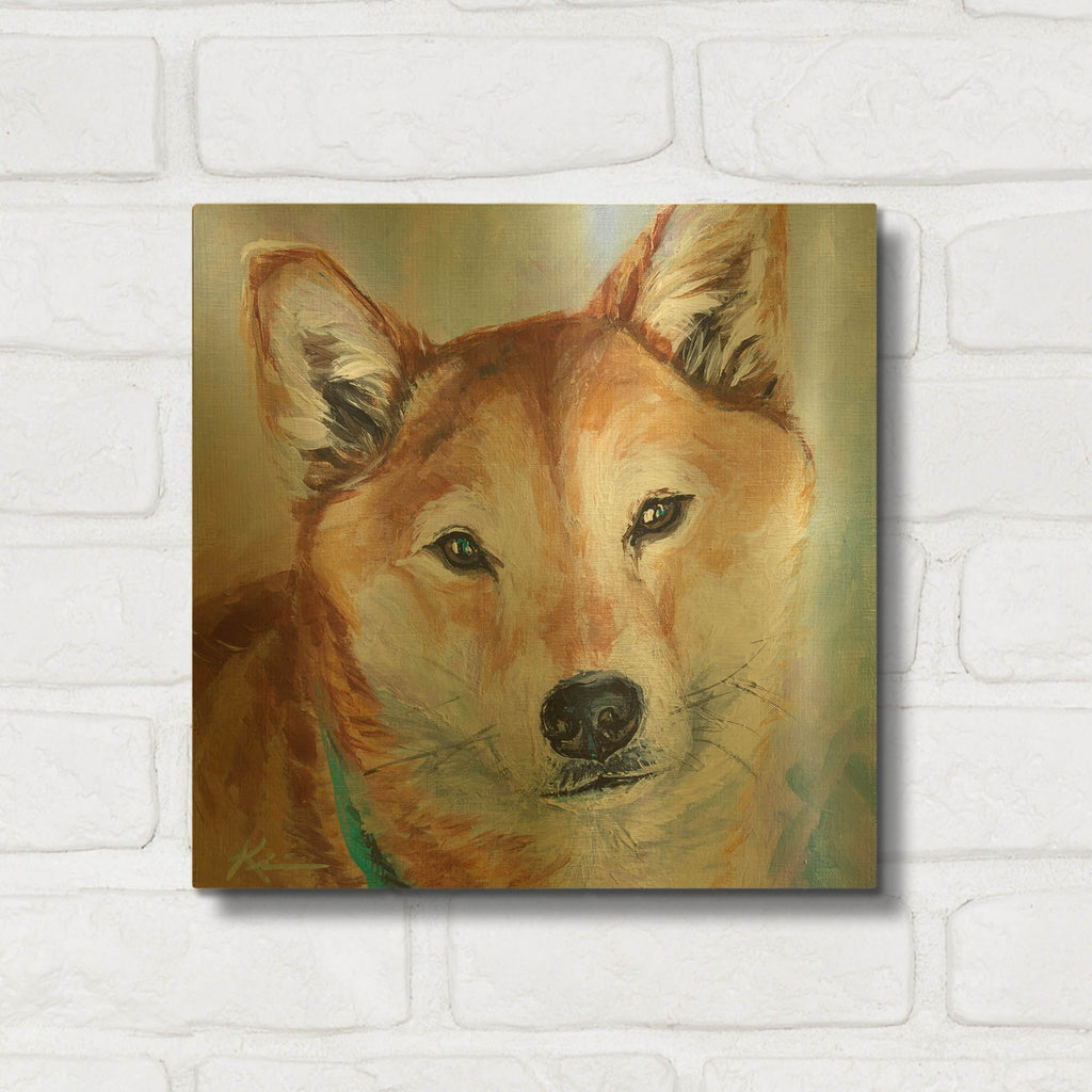 'Must Love Dogs Shiba Inu' By Lindsay Kivi Gold Metal Wall Art