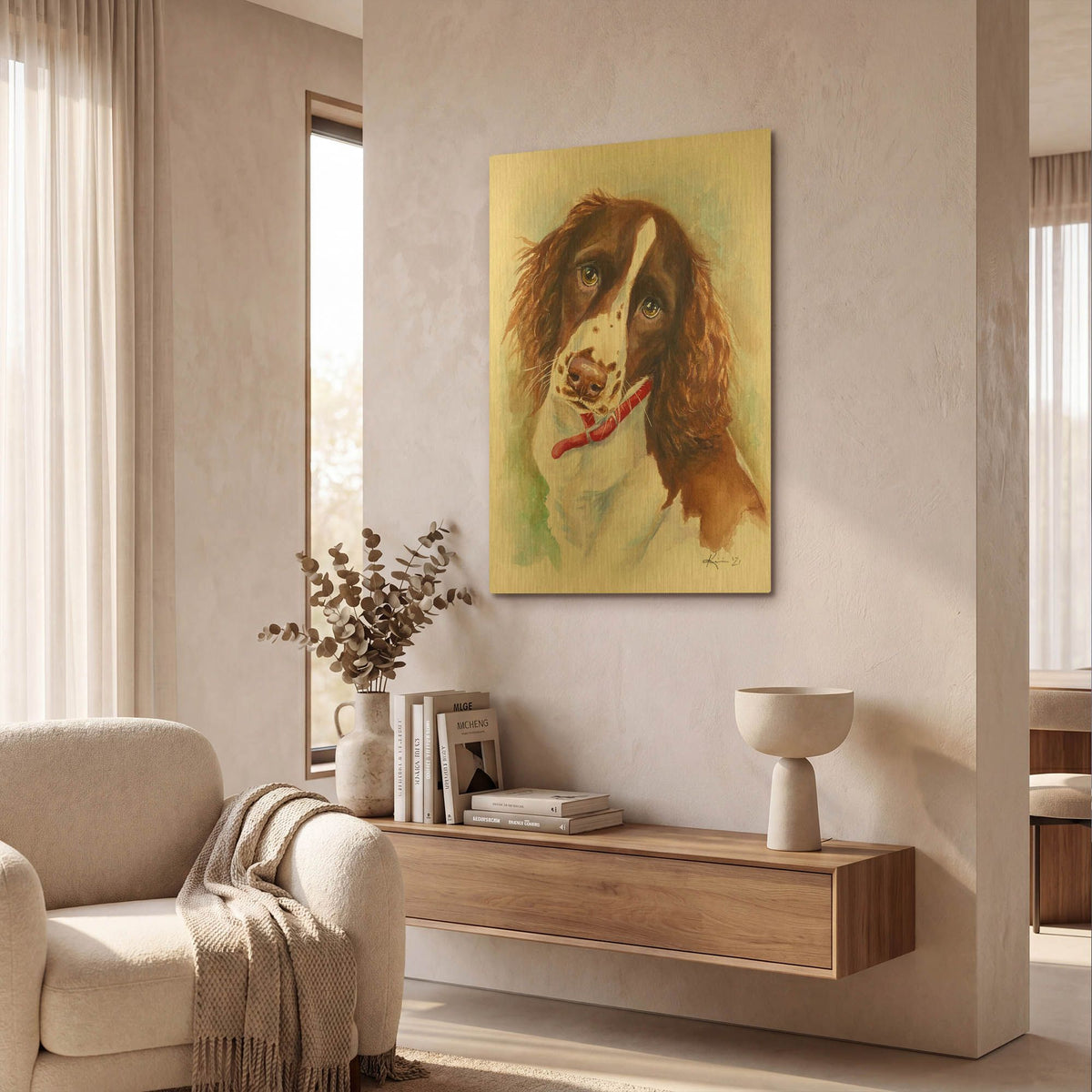 'Must Love Dogs Springer Spaniel Puppy' By Lindsay Kivi Gold Metal Wall Art