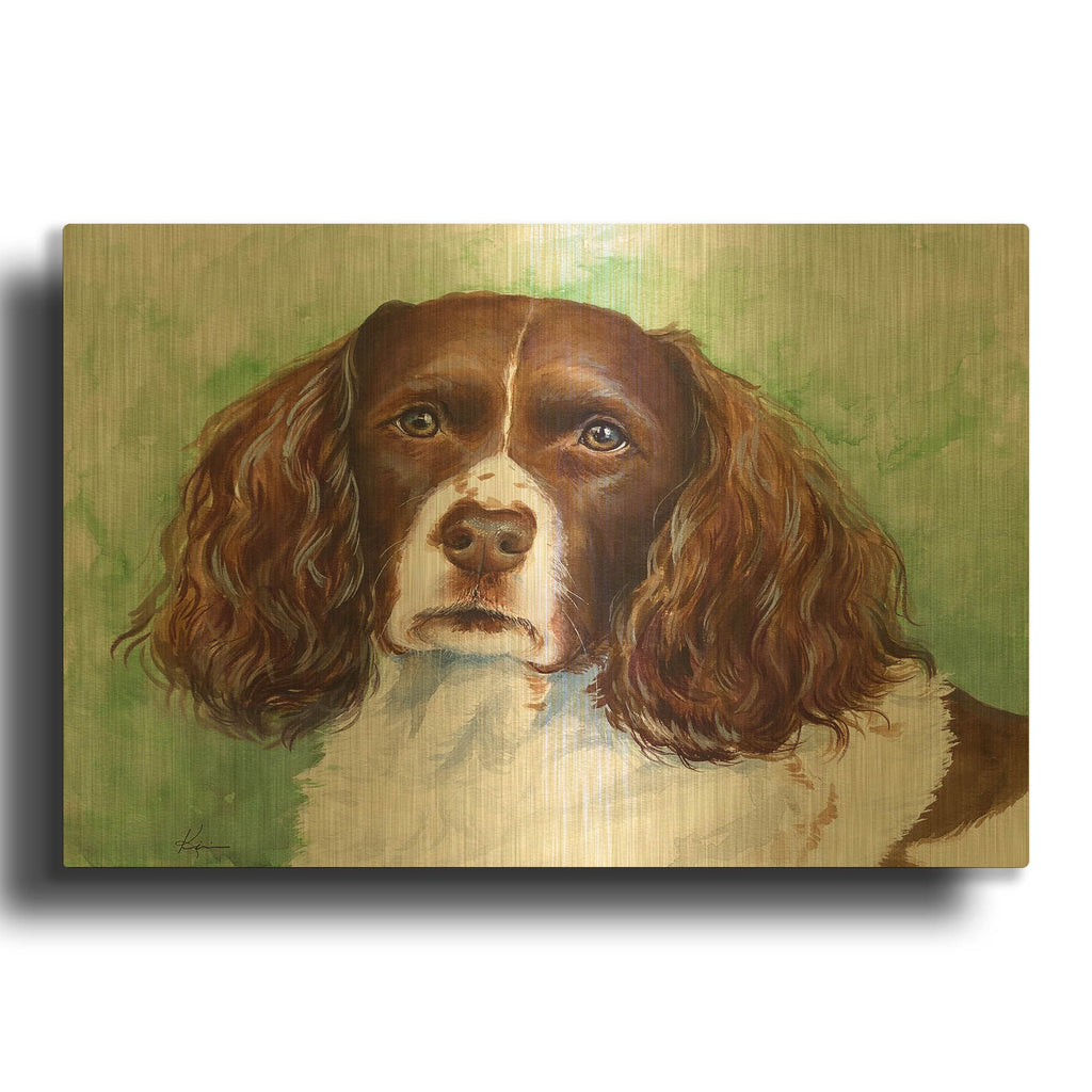 'Must Love Dogs Springer Spaniel' By Lindsay Kivi Gold Metal Wall Art