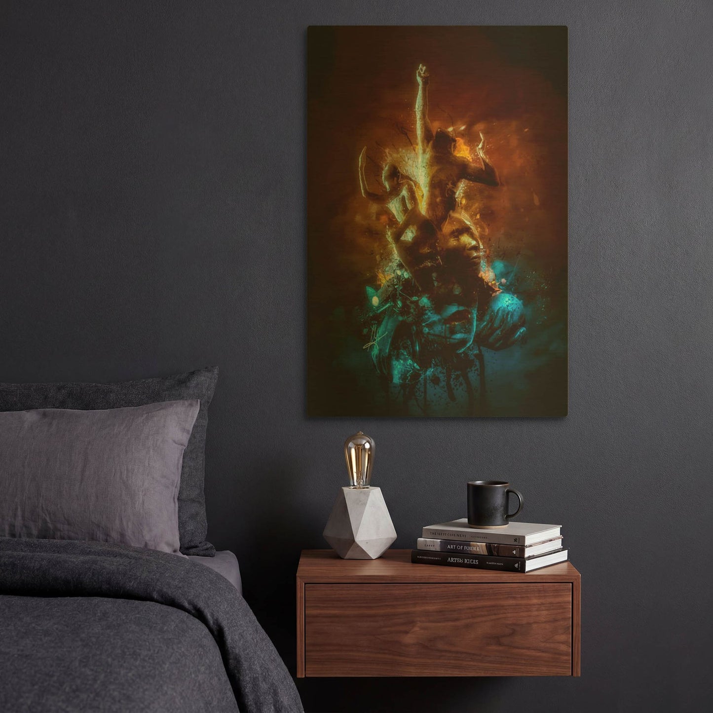 'Hell Are The Others' By Mario Sanchez Nevado Gold Metal Wall Art