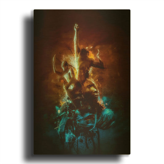 'Hell Are The Others' By Mario Sanchez Nevado Gold Metal Wall Art