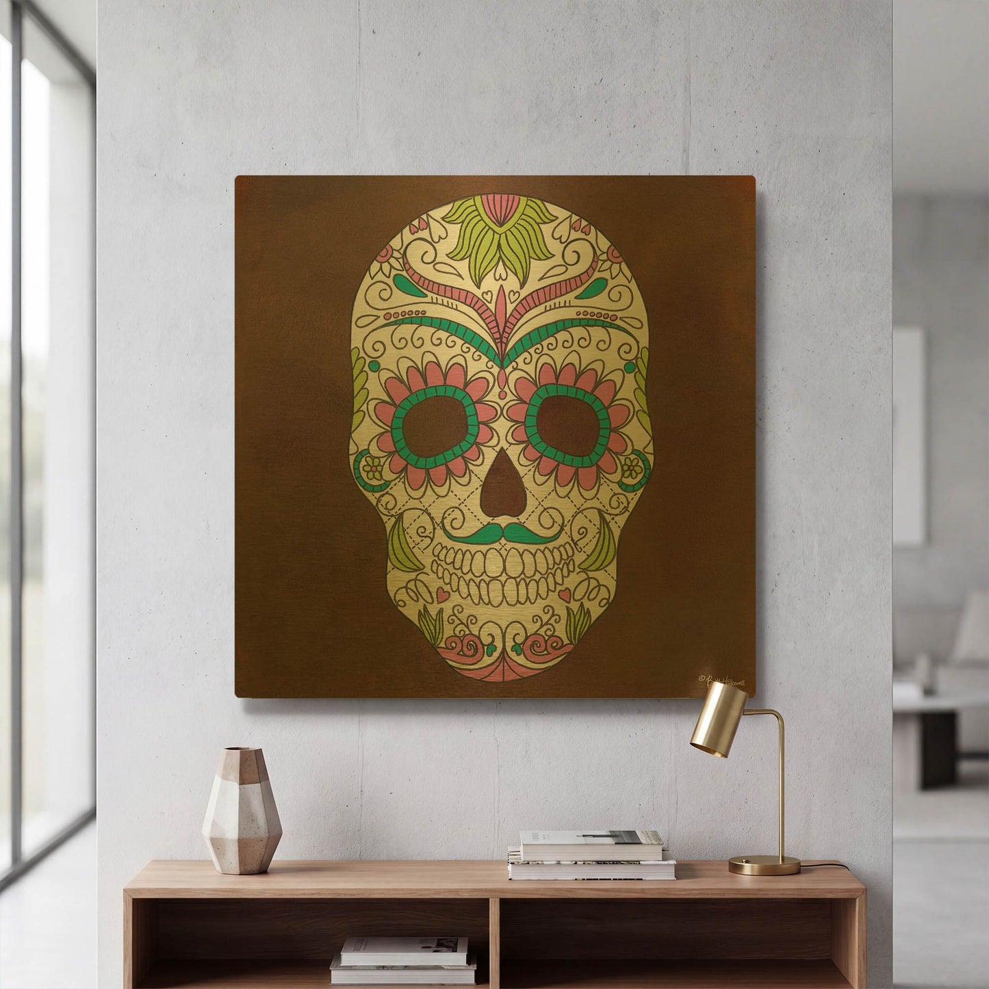 'Celebrating Life I' By Britt Hallowell Gold Metal Wall Art