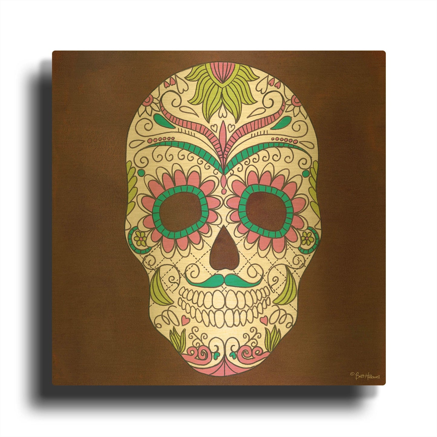 'Celebrating Life I' By Britt Hallowell Gold Metal Wall Art