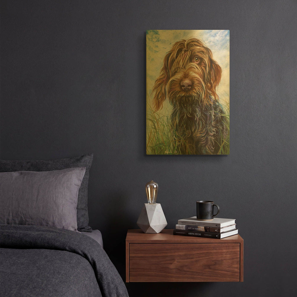 'Must Love Dogs Wirehaired Pointing Griffon 2' By Lindsay Kivi Gold Metal Wall Art