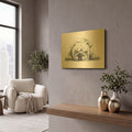 'Naptime 2' By Lindsay Kivi Gold Metal Wall Art