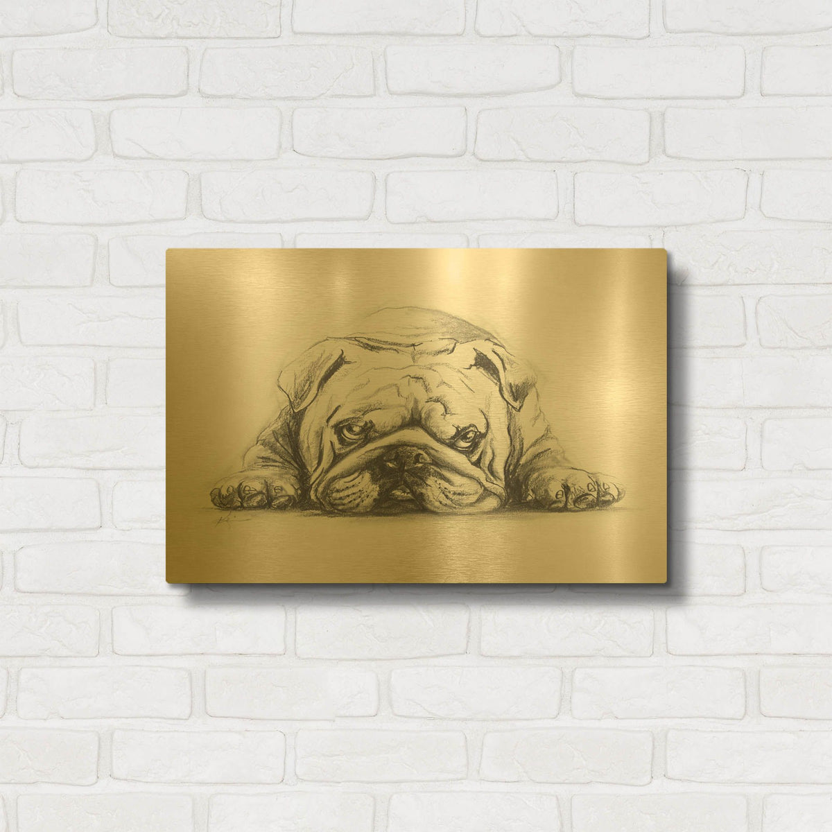 'Naptime 2' By Lindsay Kivi Gold Metal Wall Art