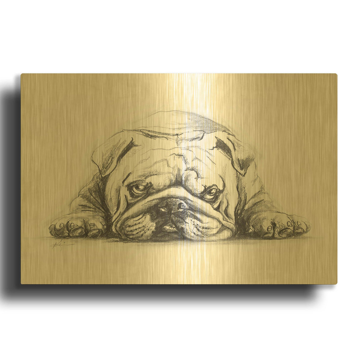 'Naptime 2' By Lindsay Kivi Gold Metal Wall Art