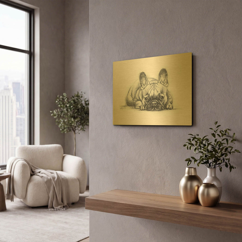 'Naptime 3' By Lindsay Kivi Gold Metal Wall Art