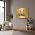 'Naptime 3' By Lindsay Kivi Gold Metal Wall Art