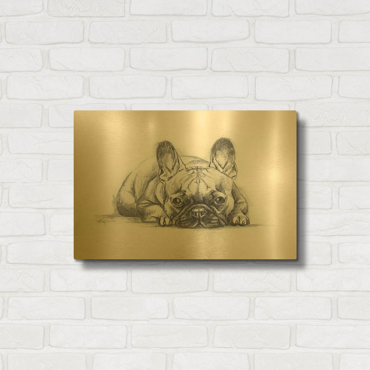 'Naptime 3' By Lindsay Kivi Gold Metal Wall Art
