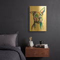 'Rainbow Dogs American Pit Bull Terrier' By Lindsay Kivi Gold Metal Wall Art