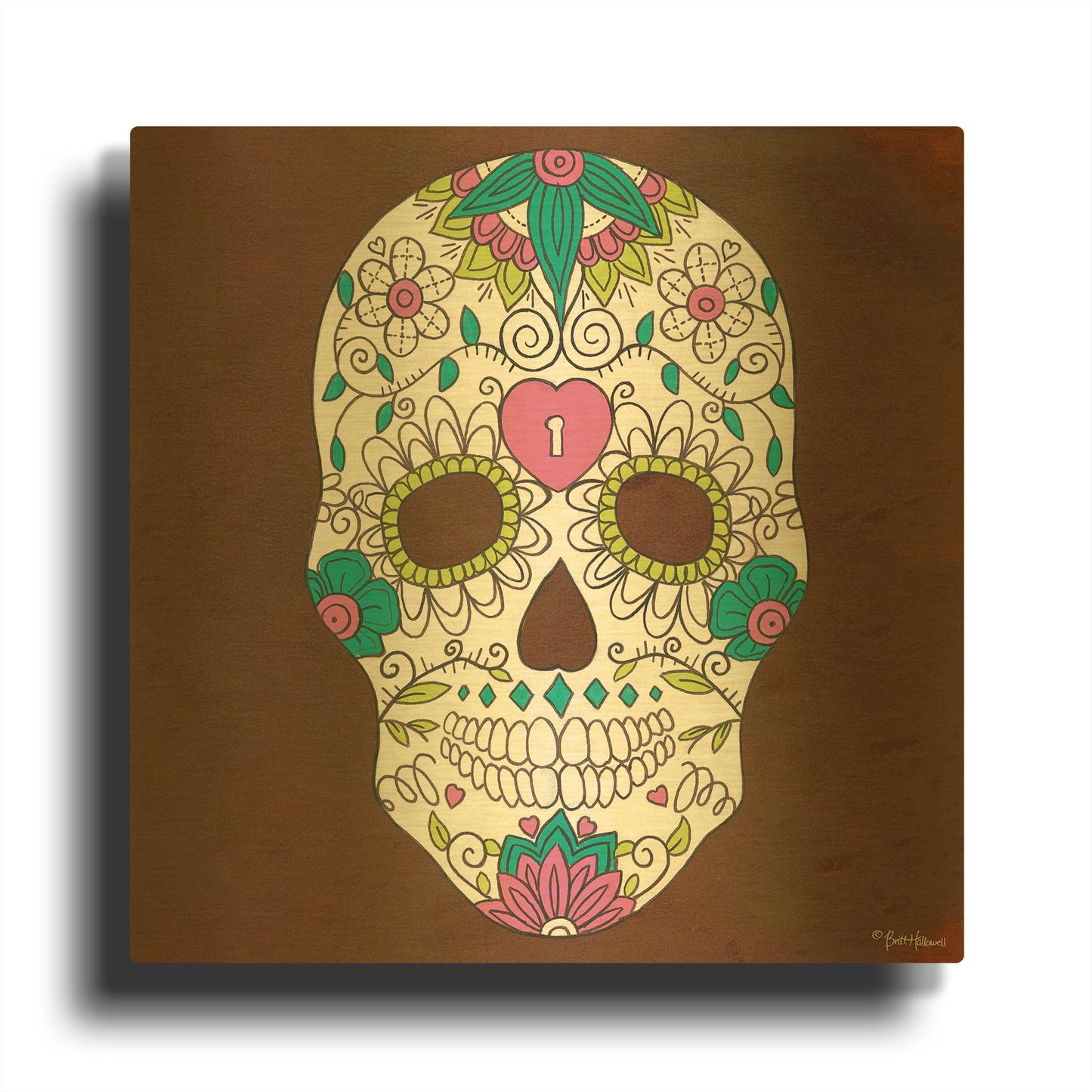 'Celebrating Life II' By Britt Hallowell Gold Metal Wall Art