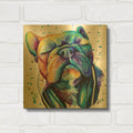 'Rainbow Dogs French Bulldog' By Lindsay Kivi Gold Metal Wall Art