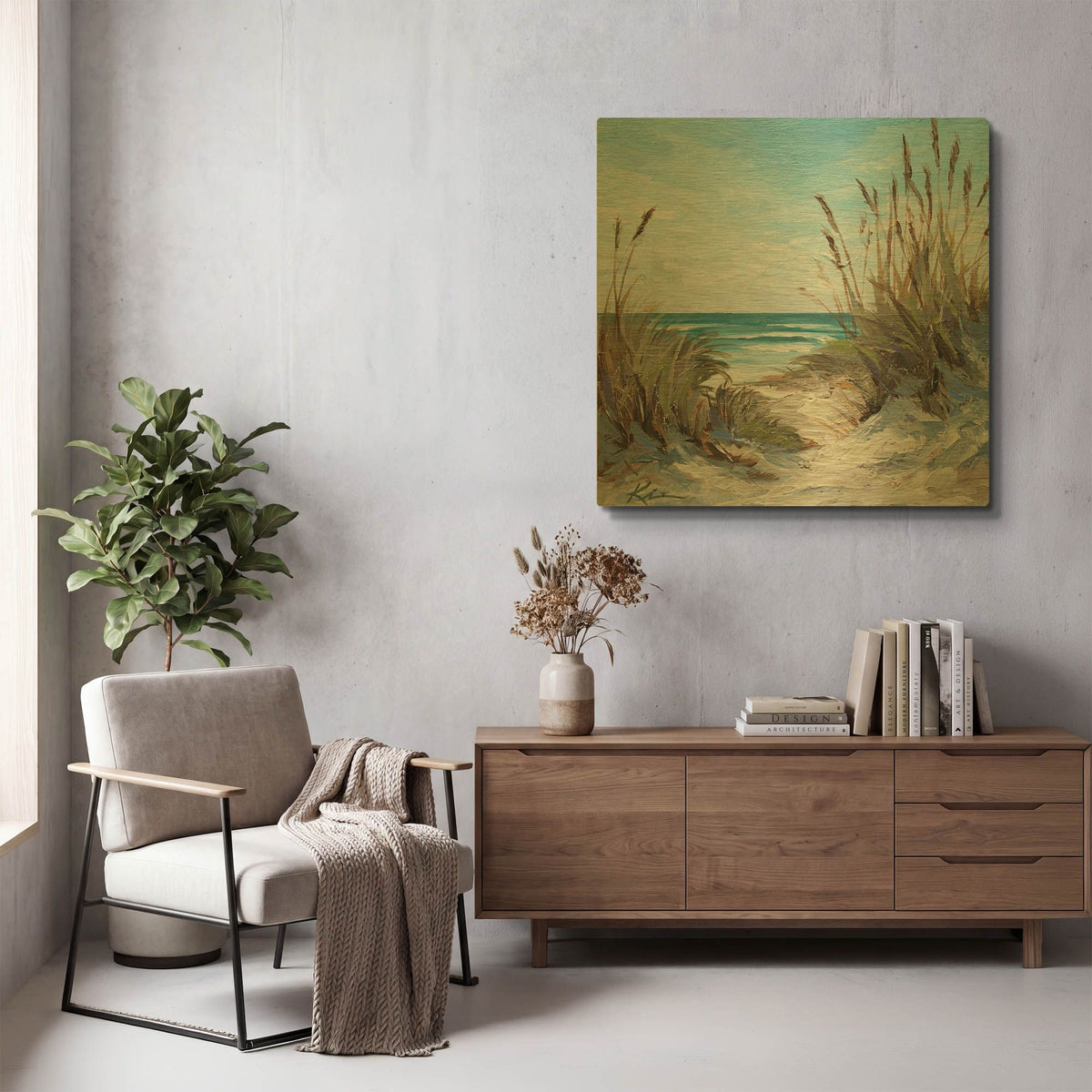 'Seascapes 2' By Lindsay Kivi Gold Metal Wall Art