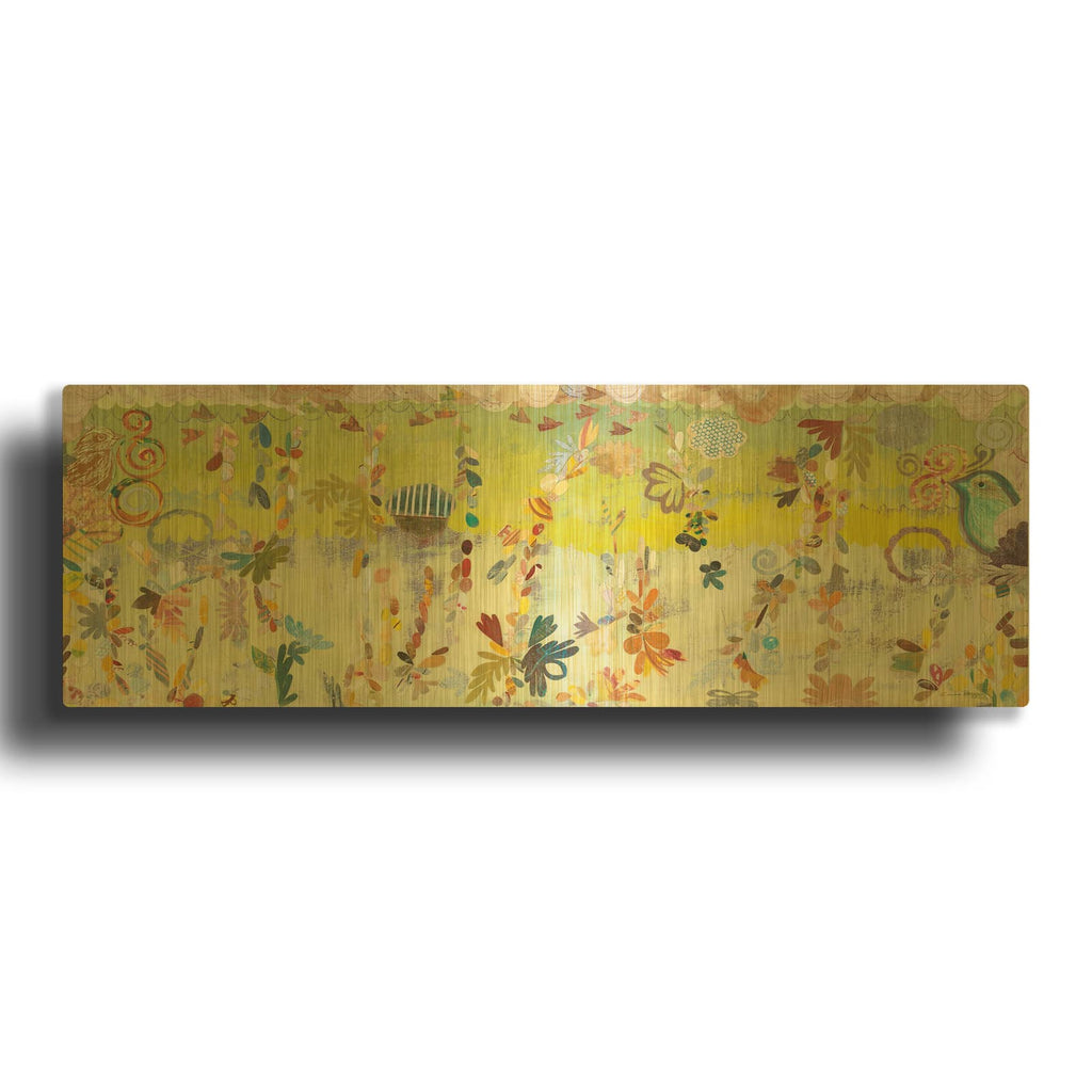 'Converse Yellow' By Candra Boggs Gold Metal Wall Art