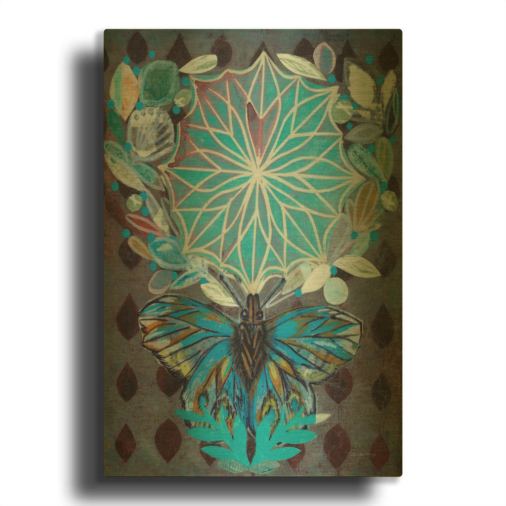'Midnight Moth' By Candra Boggs Gold Metal Wall Art