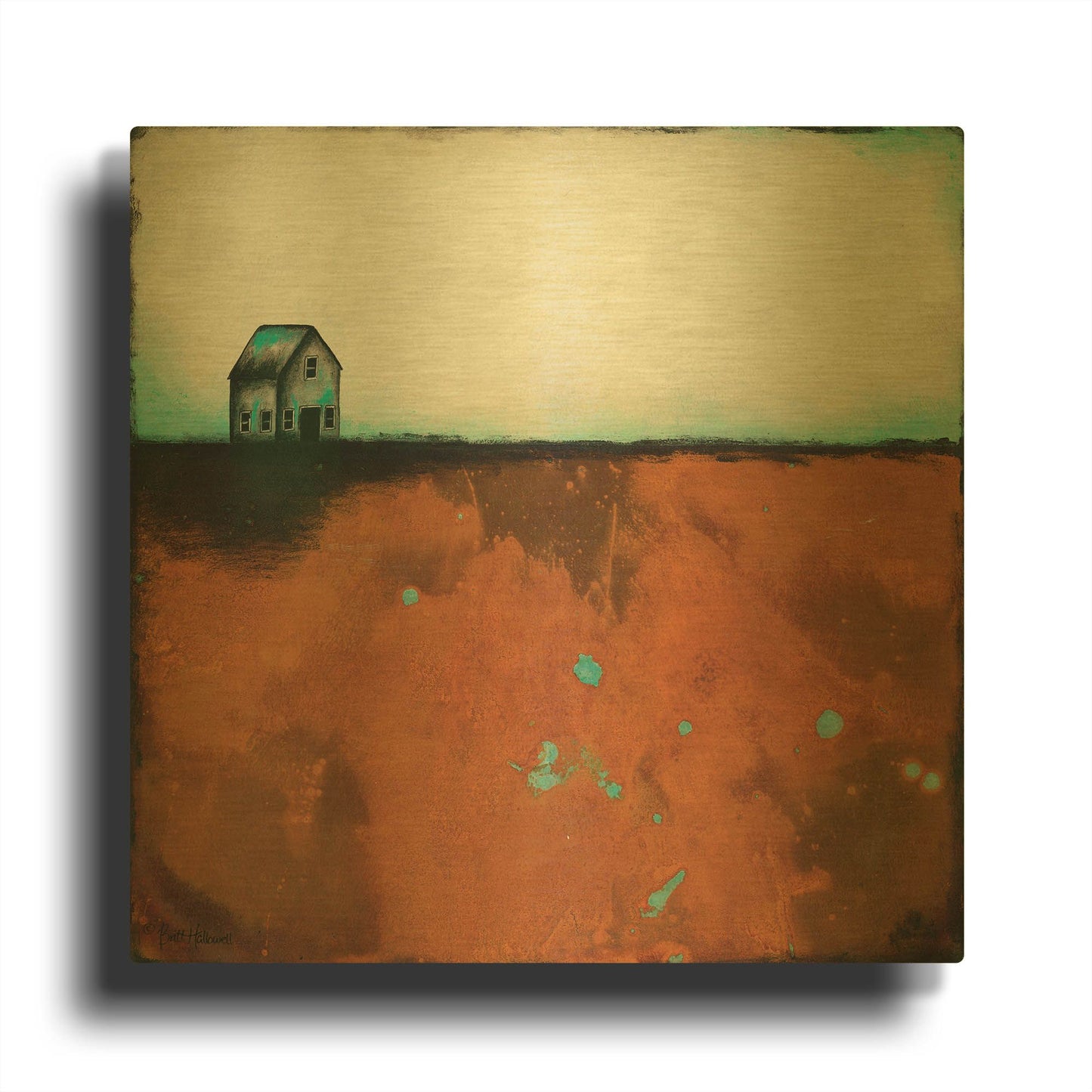 'Country Solace' By Britt Hallowell Gold Metal Wall Art