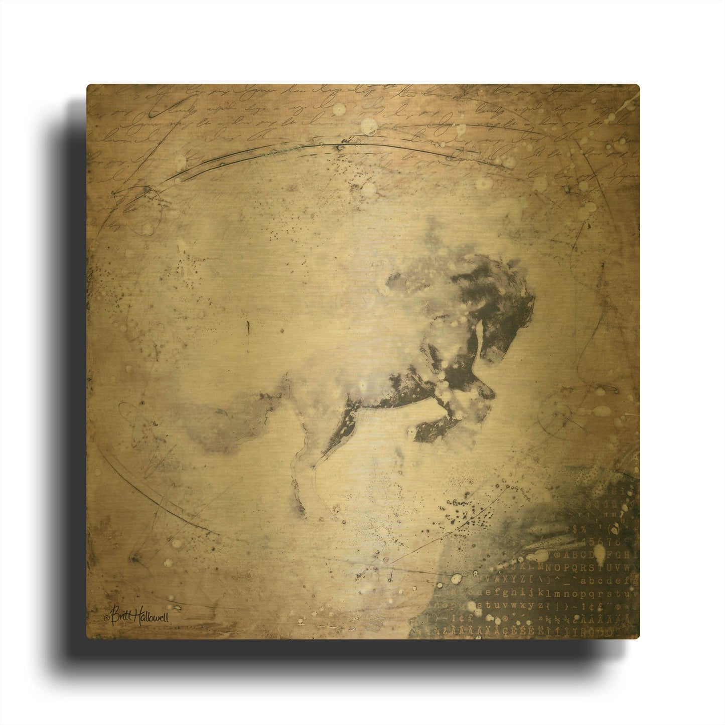 'Wild Spirit' By Britt Hallowell Gold Metal Wall Art